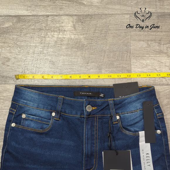 Tahari Kelly Mid Rise Skinny Jeans Size 8 - Picture 3 of 6